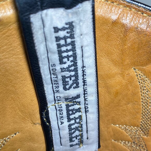 Women's  7.5 Vintage Tony Lama Black Western Cowboy Boot, Western Style Design - Picture 11 of 11